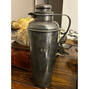 Vintage Gorham Silver Plated Cocktail Shaker Monogrammed RDE Barware Kitchenware